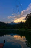0042 Crestasee bei Flims Laax am frühen Morgen GR